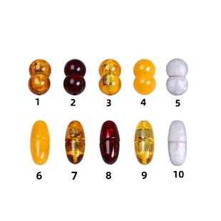 Natural anti-allergic powder pressure blood pepper beeswax buckle Amber tourmaline Garnet jewelry copper threaded joint