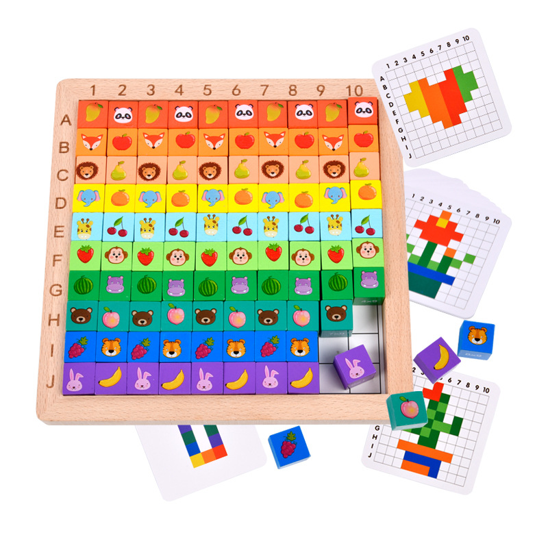 Bloques digitales multifuncionales para la educación temprana de los niños ayuda de aprendizaje cognitivo puzzle cubo de color juguete de puzzle