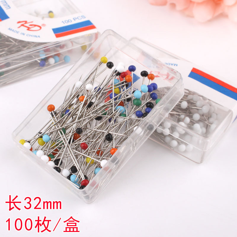 Tailor clothing positioning white fixed needle pearlescent needle diy material handmade pin accessories 32mm 100 pieces