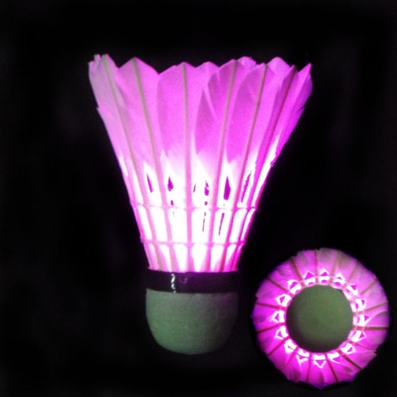 Luminous Badminton Luminous Badminton with Light Led Resistant Goose Feather Toggle Switch Night Outdoor Entertainment Ball