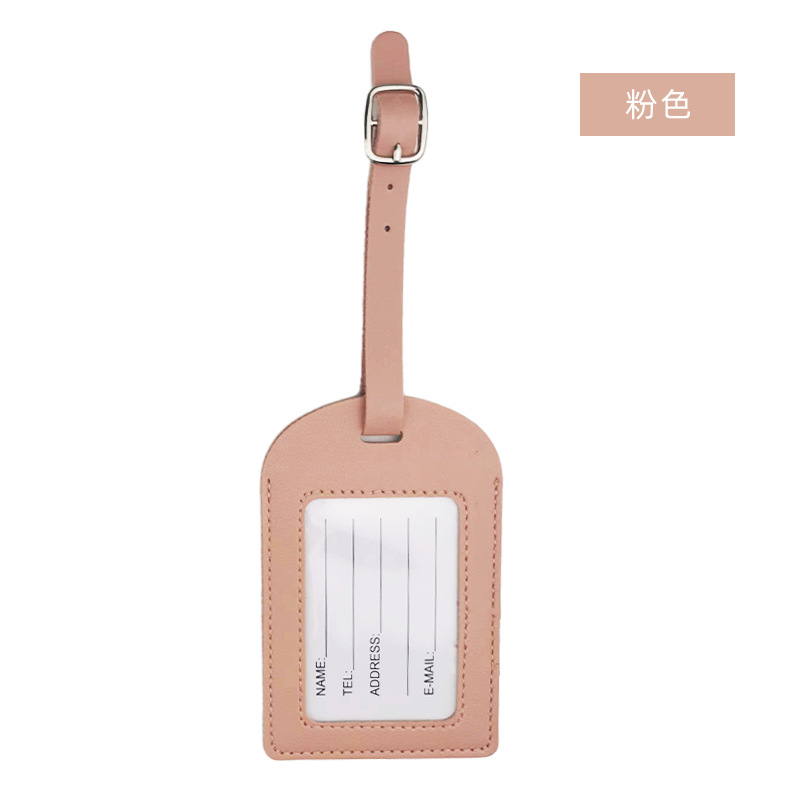 Nueva tarjeta de embarque de avión de cuero multicolor transfronteriza, etiqueta de equipaje creativa, etiqueta de equipaje de pu de cuero de facturación