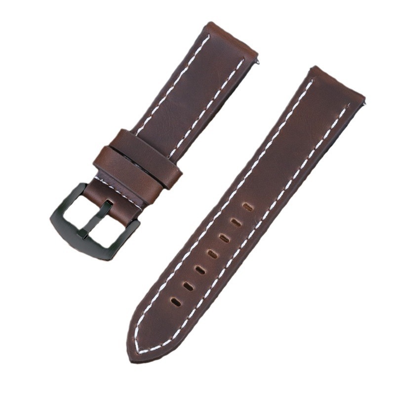 Venta directa de fábrica, correa de cuero Crazy Horse de liberación rápida, correa de reloj retro universal de alta gama de cuero genuino, accesorios de reloj, correa de cuero