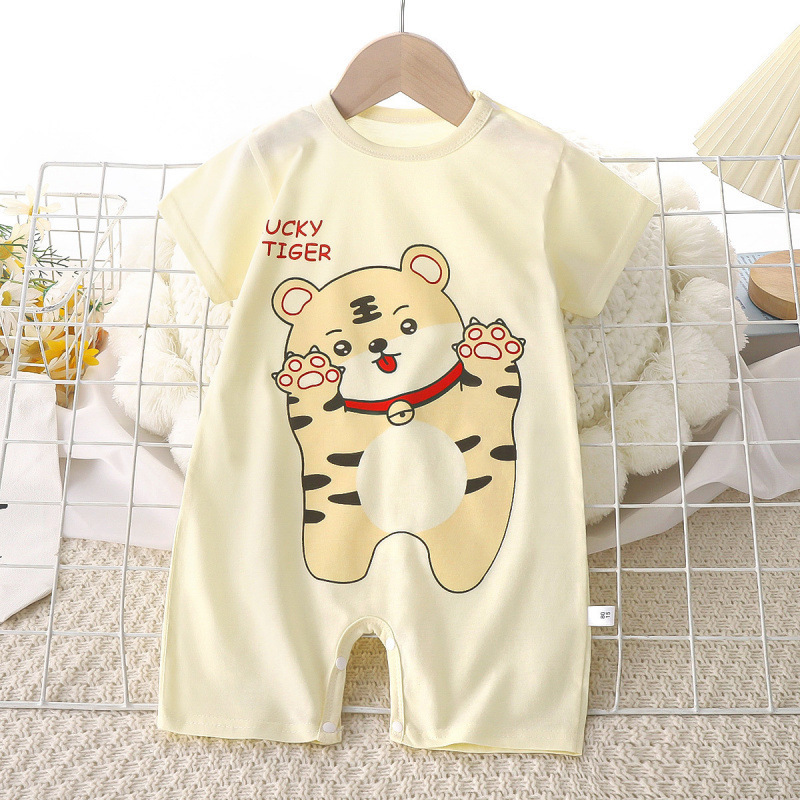 ベビー夏の純綿半袖ロンパース幼児純綿ジャンプスーツベビー夏の薄い服|undefined