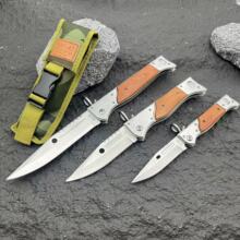 工厂现货AK47便携式户外折刀不锈钢野营求生钓鱼小刀具水果刀木柄