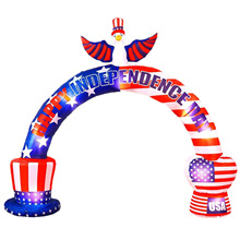 跨境独立日充气拱门气模美国国旗装饰源头厂家来图打样定制直供