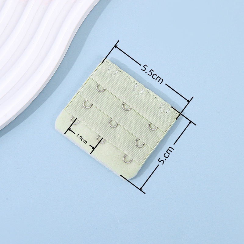 Hebilla de extensión de sujetador de acero inoxidable de tres filas Hebilla de extensión de ropa interior de 3 botones Tarjeta de color de entrega directa de fábrica