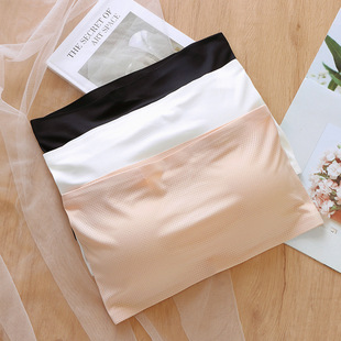 Seamless Ice Silk Breathable Tube Top Bottoming Anti-running Light One-word Beautiful Back Ice Silk Hollow Tube Top Wrapping Detachable Chest Pad