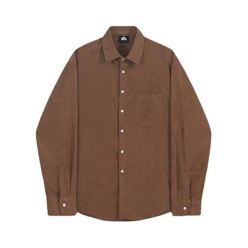 Academic Style Corduroy Shirt for Men - Spring and Autumn New Arrival Youth Formal Long-Sleeve Blouse Korean Version Men's Outerwear
