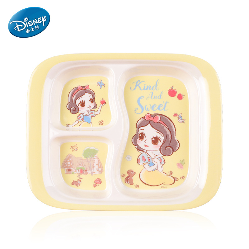 Vajilla infantil auténtica, plato dividido, tazón de resina de melamina con dibujos animados, tazón para comer para bebés, tazón resistente a caídas y al calor