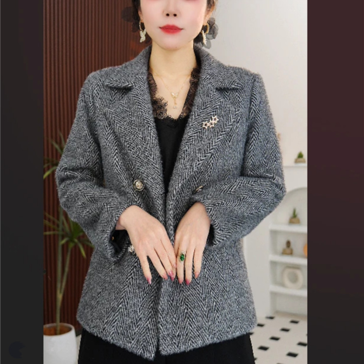 一件代发早秋新款小香风西装外套女2025时尚洋气百搭显瘦开衫上衣|undefined