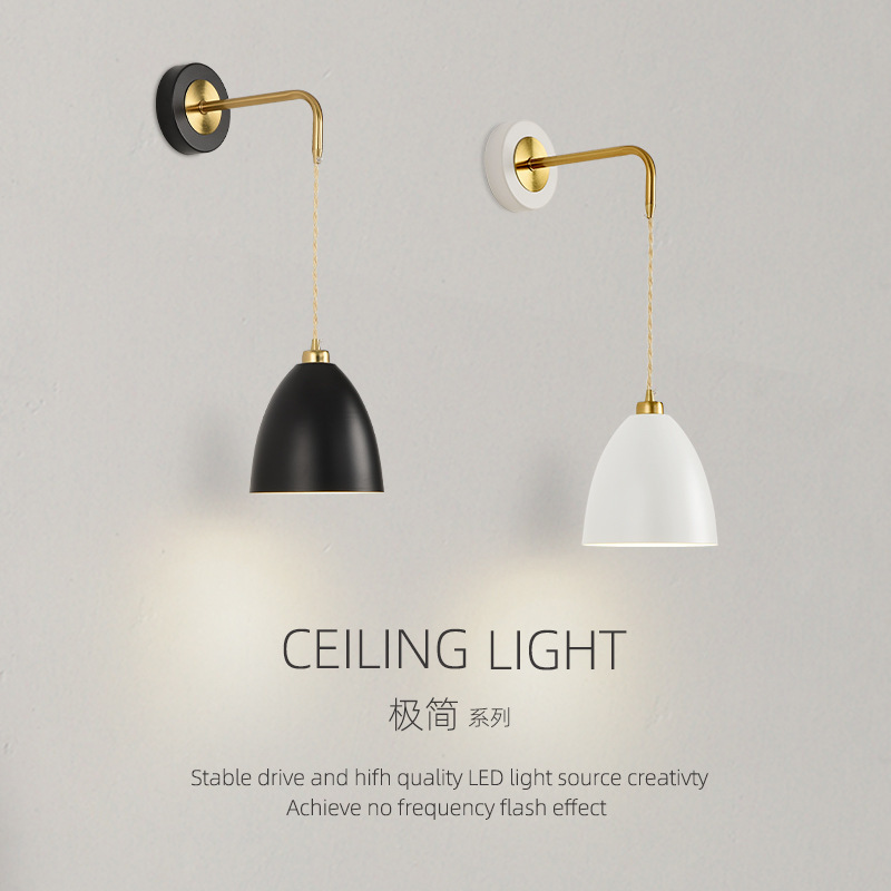 Personalidad simple sala de estar cabecera lámpara de dormitorio pasillo fondo de pared colgante lámpara de pared moderna iluminación fondo creativo