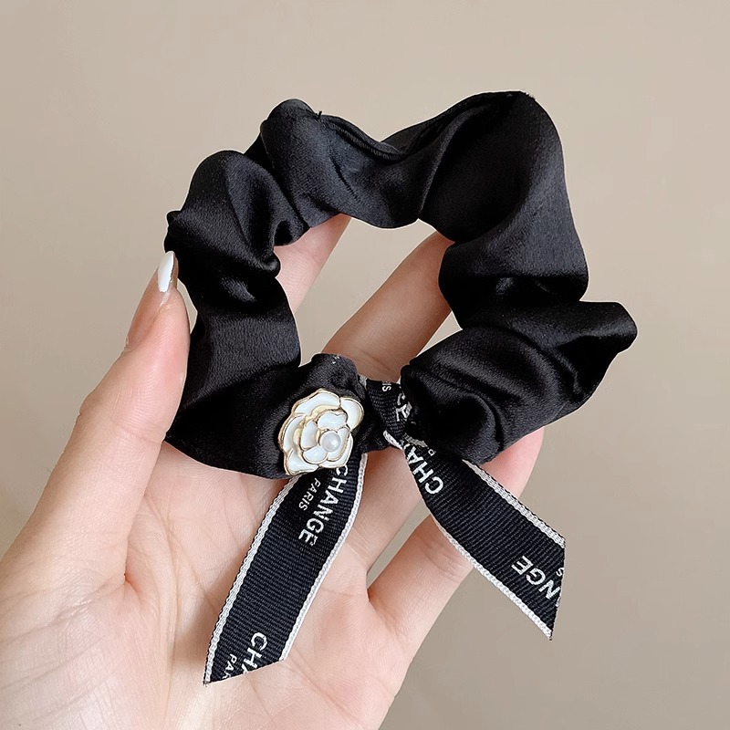 2023 nuevo tocado de cola de caballo alta banda de goma de temperamento Banda de pelo de intestino grueso de Flor Alta elástica diadema duradera lazo de pelo femenino