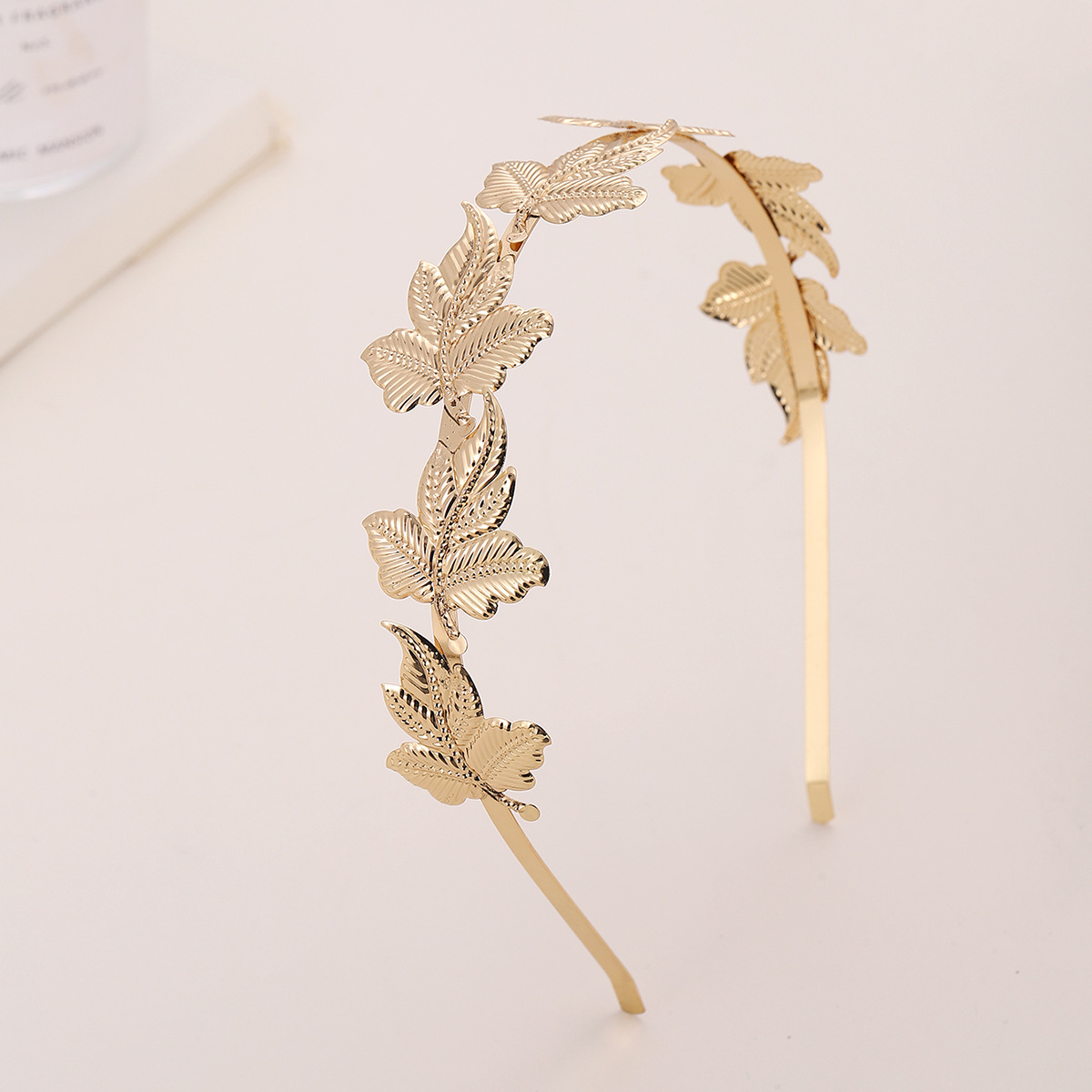 Europa y América nueva moda barroca hoja de oro tocado diadema nuevo comercio exterior diadema tocado simple decoración diadema