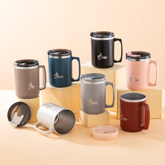 304 stainless steel double-layer insulated couple's water cup office creative milk coffee cup gift wholesale