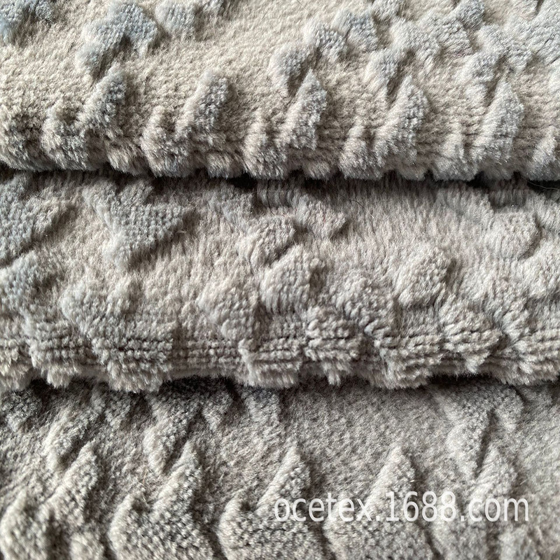 秋冬床上用品面料全消光牛奶绒毛毯盖毯面料华夫格绒床单被套面料