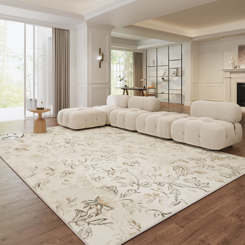 花卉防水地毯客廳圈絨床邊毯家用沙發輕奢高級臥室地毯全鋪批發