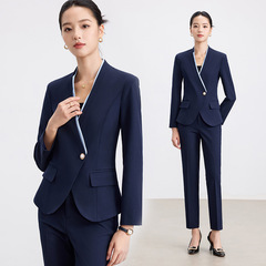 职业西装套装女2025春秋新款工装气质收腰珠宝店售楼部工作服高端