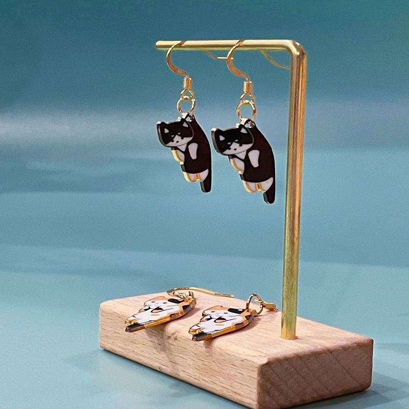 Drop Earrings Classification 1 Pair Cartoon Style Cat Plating Alloy Drop Earrings
