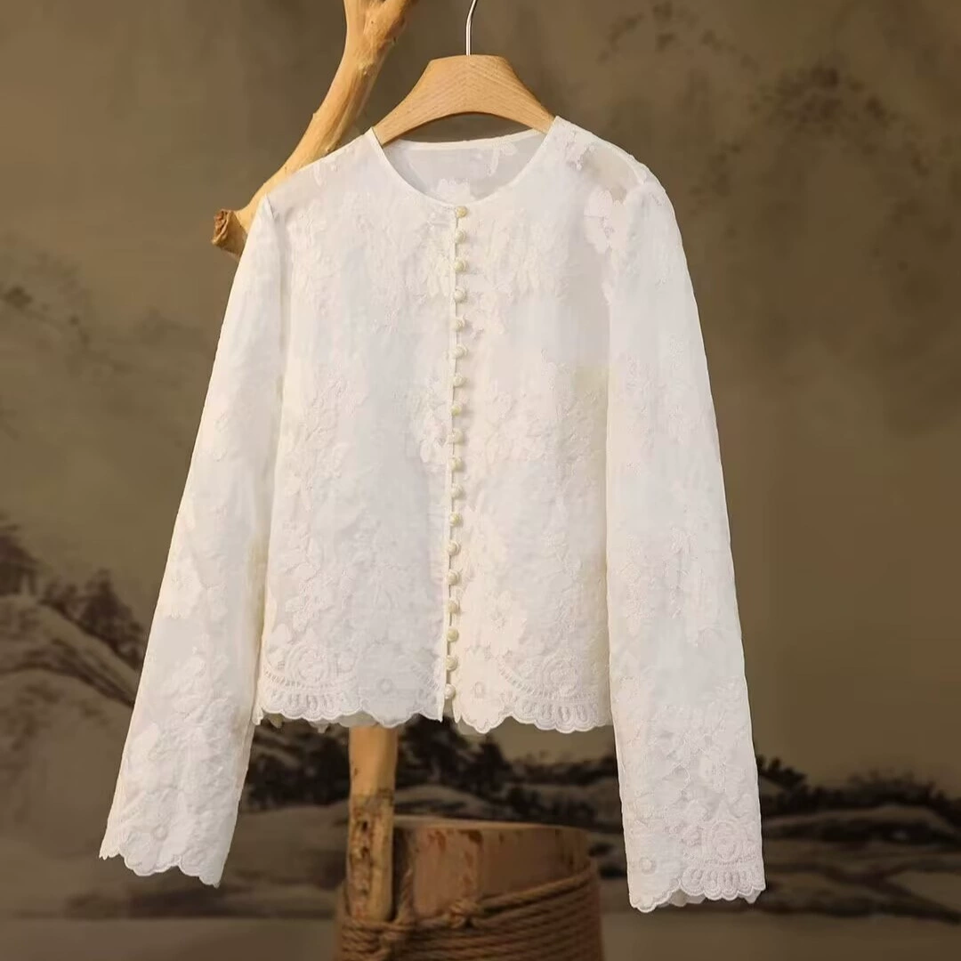 Весенний кардиган, длин sleeves, куртка, одежда для солнцезащиты, французский стиль, стиль высокого качества, облегающий