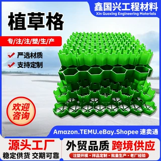 HDPE植草格停车场绿化小区屋顶河道护坡消防车道塑料草坪格厂家