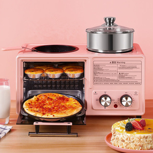 Four-in-one breakfast machine household 8-liter multifunctional four-oven integrated small mini oven toaster