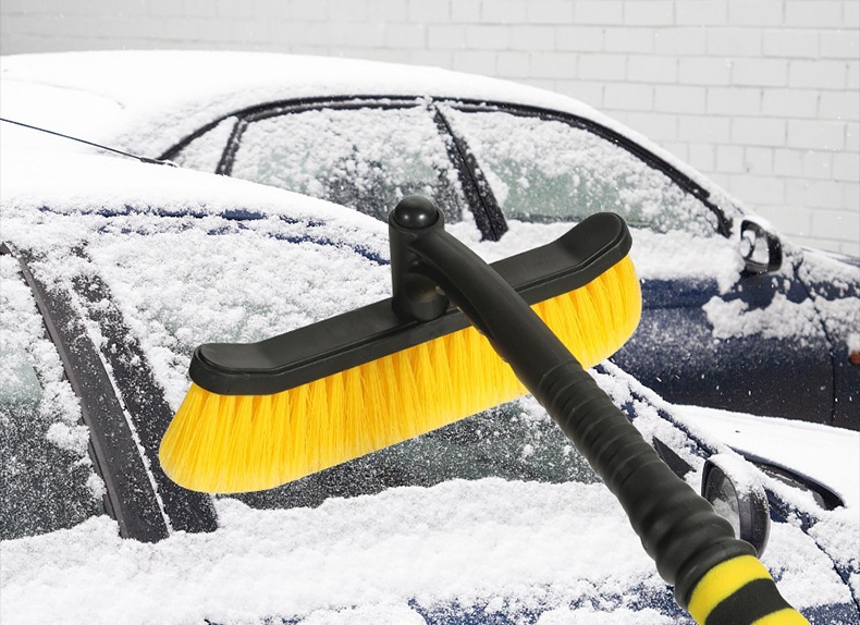 Cross-border car snow shovel, detachable car snow brush, winter vehicle defrosting and de-icing snow brush, snow shovel tool