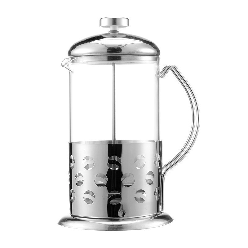 【定制】不锈钢法压壶玻璃冲茶器 带手柄家用咖啡壶器具茶壶批发