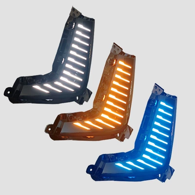 Suitable for 25 Models of Chery Tiggo 8 Plus Windbreaker Edition and Momentum Edition, Special Led Front Fog Lights for Modification (Gündüz işıqları) - blade-style-led-tri-color-flowing-daytime-running-lights-sold-as-a-pair