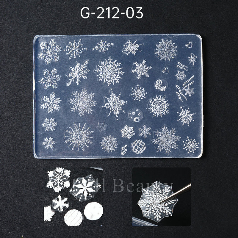 国境を越えた新しいクリスマスシリーズ雪雪雪だるまサンタクロースネイルシリカゲル金型彫刻浮き彫り立体金型|undefined