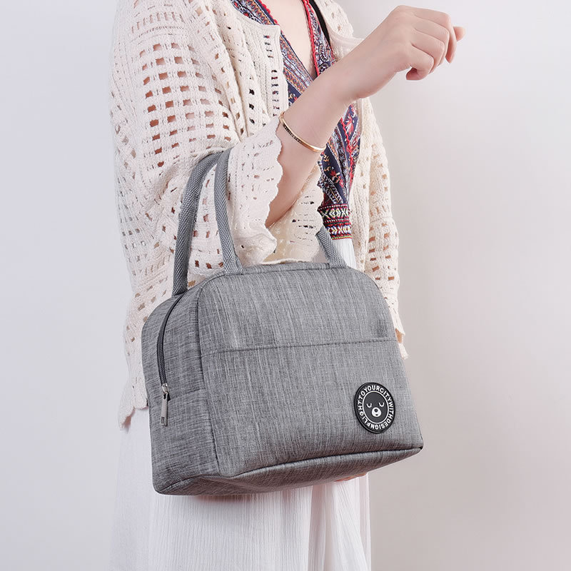 Caja de almuerzo de tela catiónica de Oxford, bolsa impermeable, bolsa de aislamiento térmico, bolsa de almuerzo para llevar al trabajo y la escuela, bolsa de hielo grande.