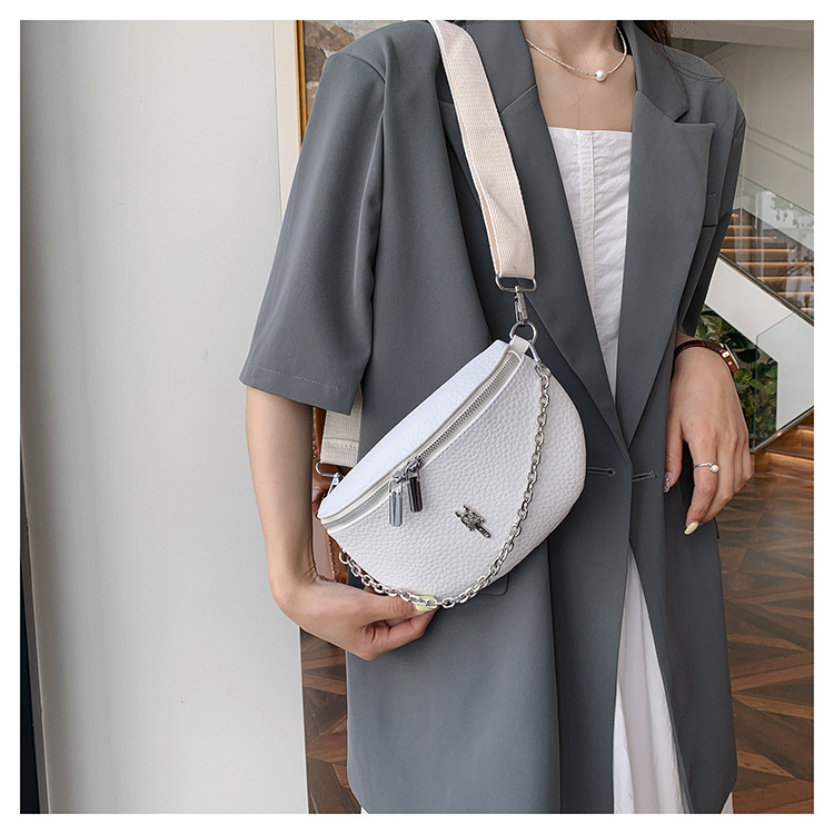 142g Weight Women's Streetwear Solid Color PU Waist Bags