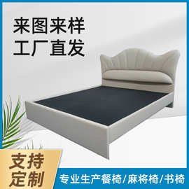 欧式皮艺软包双人床1.5米1.8米主卧大床现代简约真皮床厂家定 制
