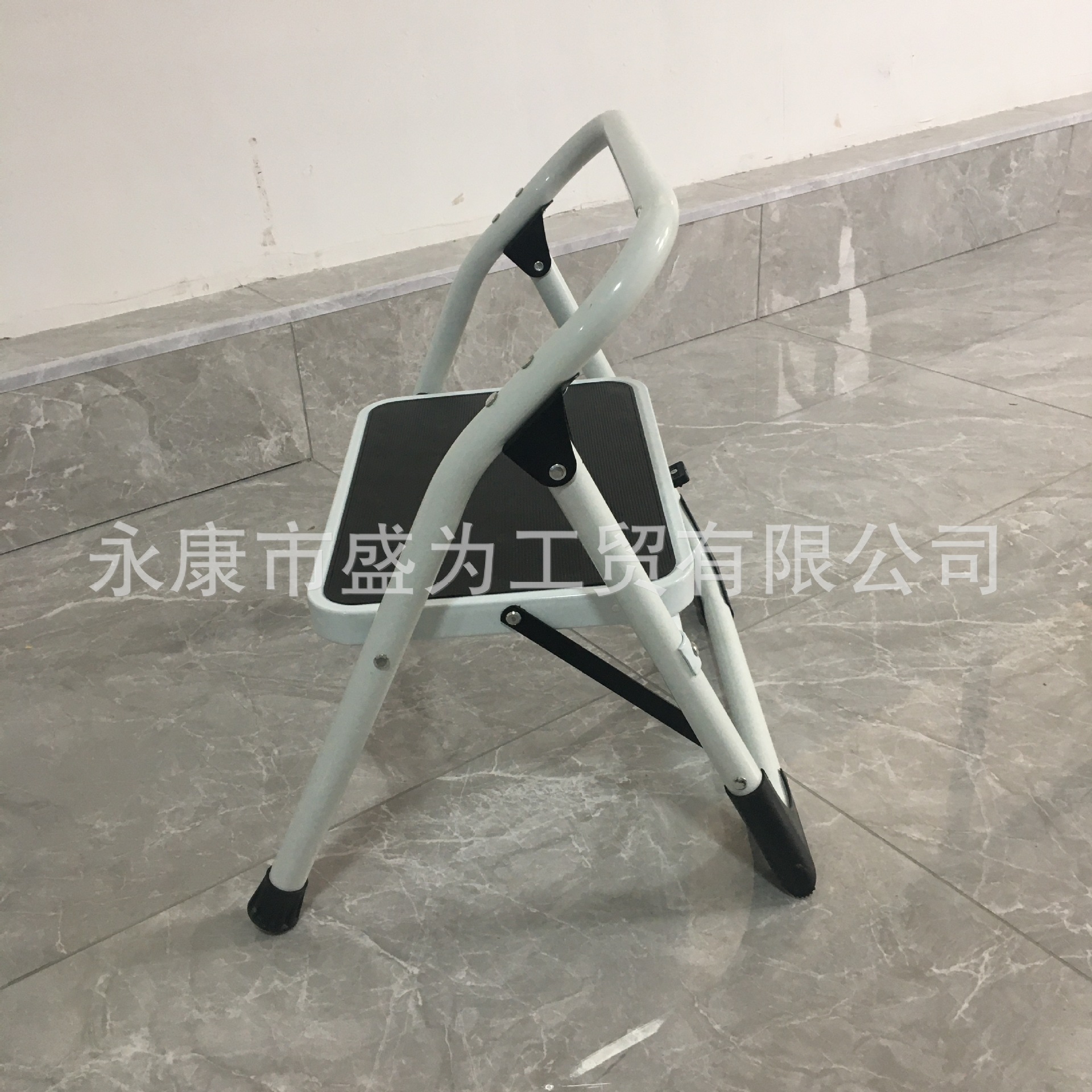 外贸出口1步低扶手铁梯铁梯凳家用折叠梯子人字家用梯一步踏步