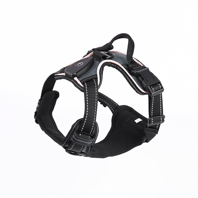 Pet luminoso chaleco LED parpadeo para perros fuera correa de tracción anti-explosión carga USB correa luminosa