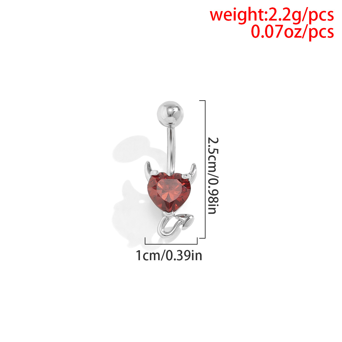 Fashion Heart Shape Alloy Inlay Rhinestones Womenu0027S Belly Ring
