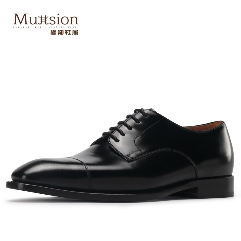 T01601 Derby Shoes Men's Business Formal Leather Shoes Genuine Leather Oxford Shoes British Style Lace-Up Pointed Toe Men's Shoes Handmade Shoes T01601 Derby Shoes Men's Business Formal Leather Shoes Genuine Leather Oxford Shoes British Style Lace-Up Pointed Toe Men's Shoes Handmade Shoes