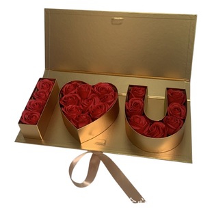 Mother's Day I Love You Letter Rectangular Flower Box Immortal Soap Packaging Box Wedding Accompanying Gift Box