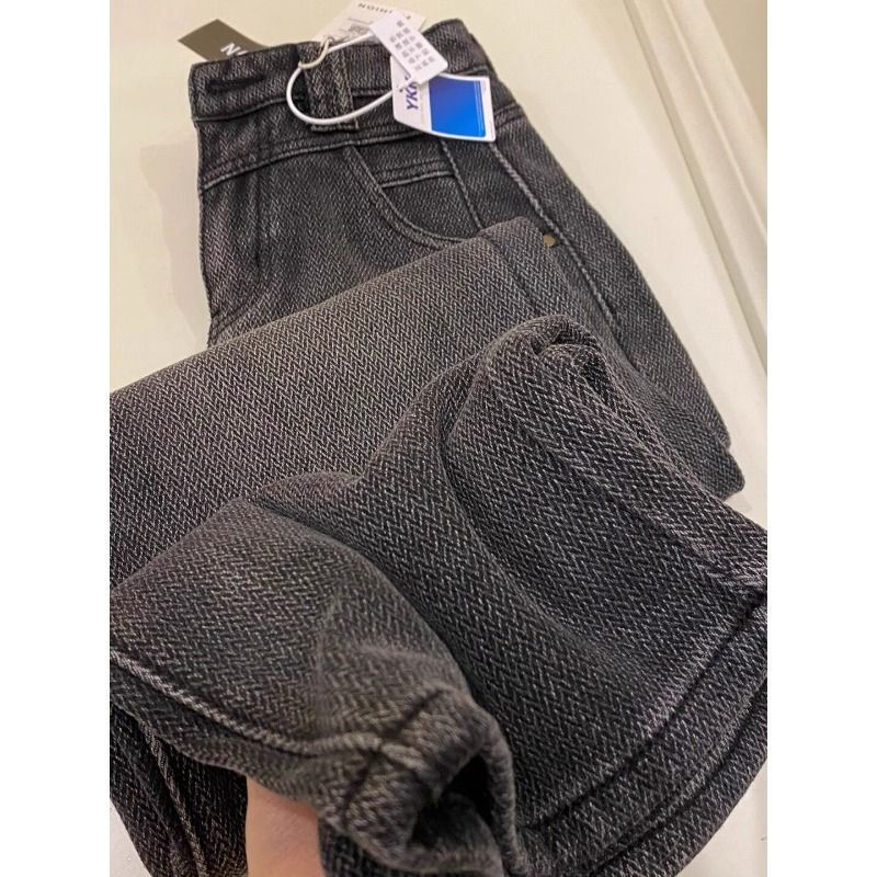 Star Pattern Jeans Women's 2025 Early Spring New High Waist Straight Slimming Pear Shape Body Loose Wide Leg Pants