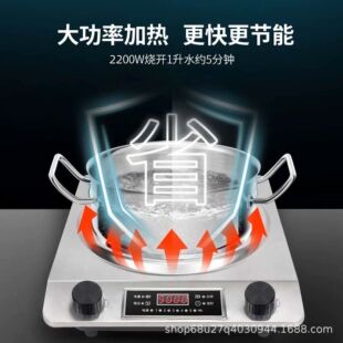 Cross-Border Supply of Stainless Steel Panel Electric Ceramic Stove for Household High-Power Intelligent Timing High-Power Stir-Frying and Soup Commercial Use