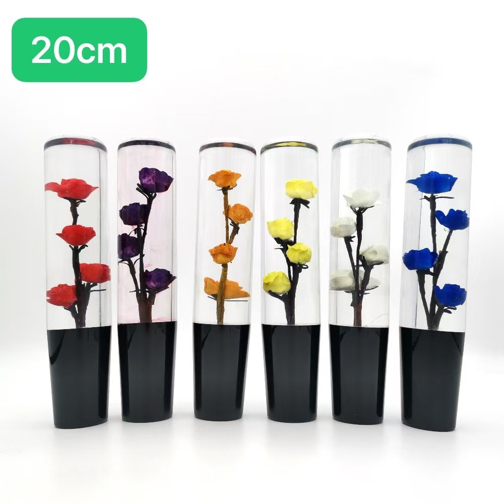 10/15/20CM Acrylic Crystal Rose Car Gear Shift Knob