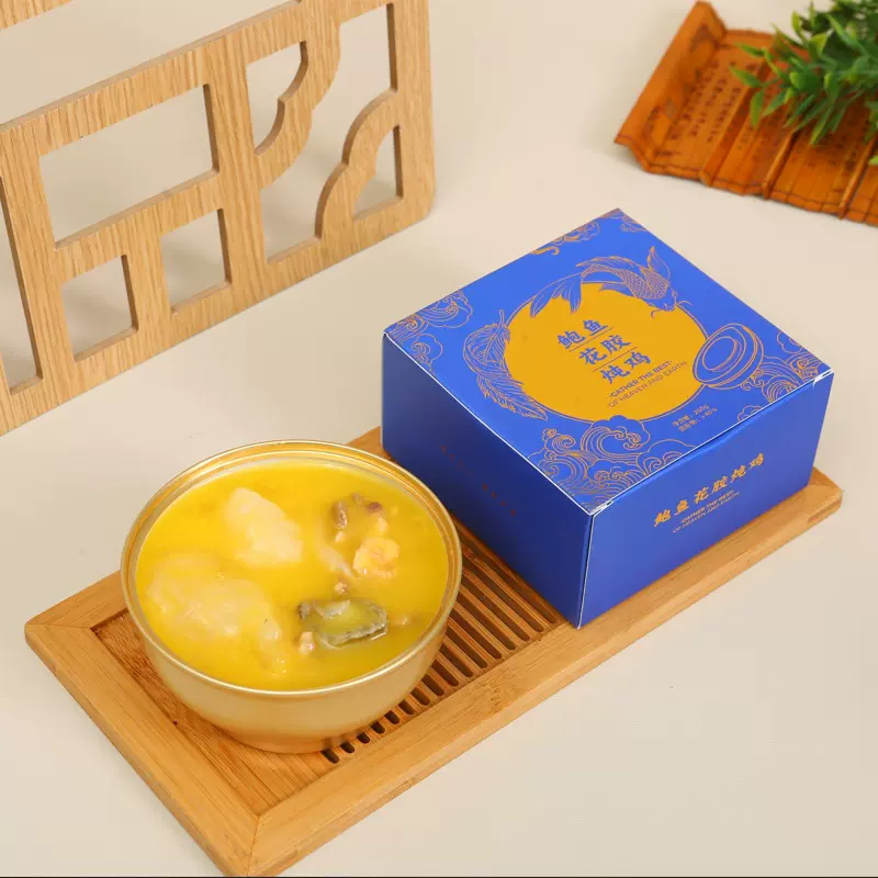固力源即食鲍鱼花胶炖鸡批发国潮风礼品鲜炖鱼胶工厂礼盒海鲜大连