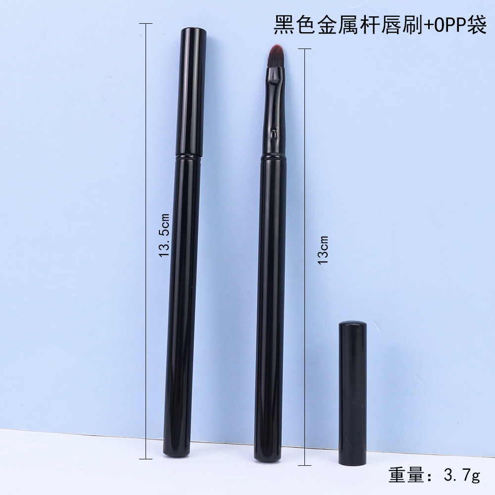 Nuevo cepillo de labios, cabello suave con tapa, cepillo de lápiz labial portátil, mascarilla de labios, cepillo de esmalte de labios, cepillo de lápiz labial, herramienta de belleza con lentejuelas