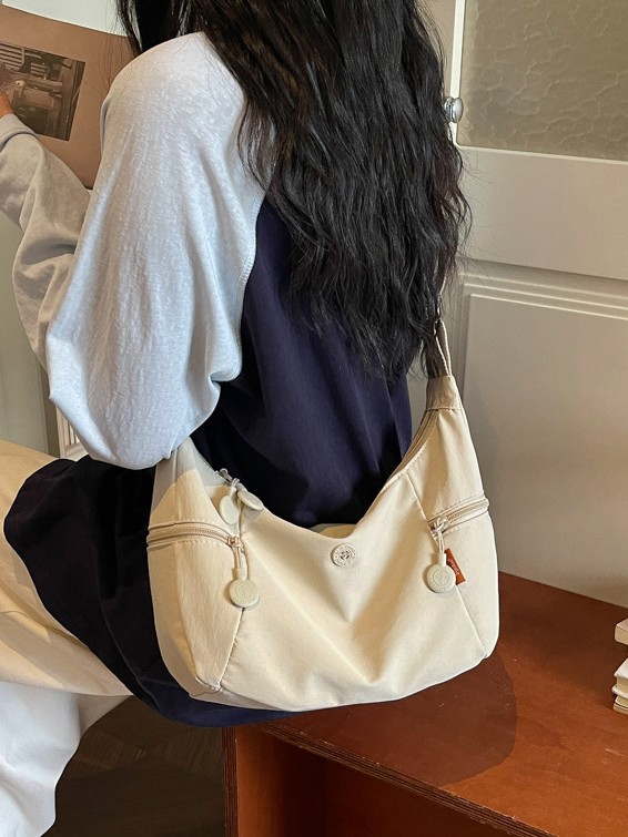 Bolso de tela de nylon de gran capacidad para mujeres 2026 nuevo estilo ligero bolso de moda bolso de bolsas de bolsas de hombro de viaje ocio