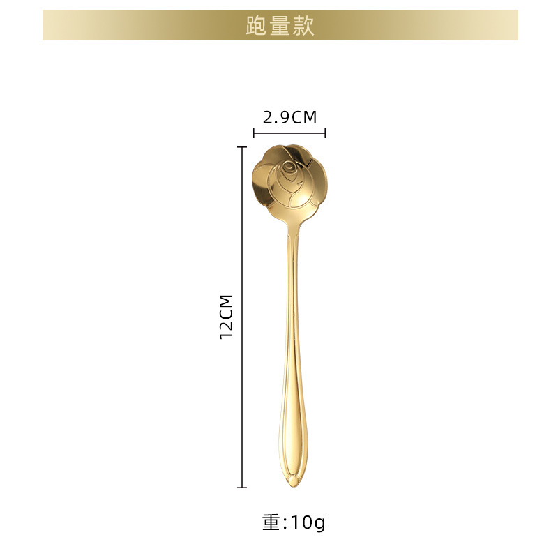 Stainless Steel Cherry Blossom Long Handle Mug Stirring High Aesthetic Coffee Bird's Nest Gift Spoon_voghion.com