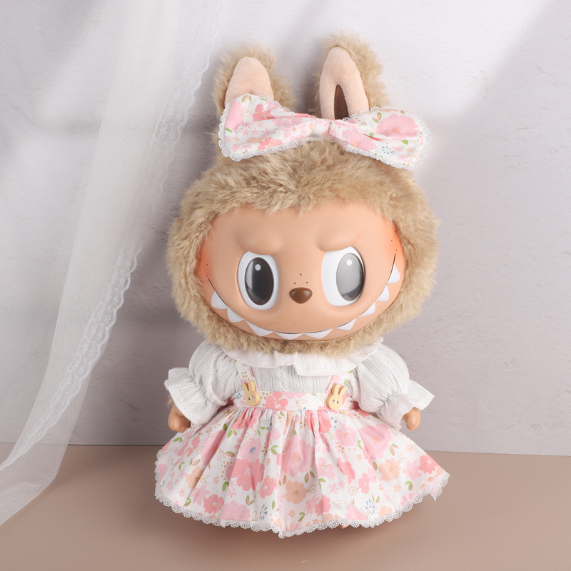 38cmラブブベビー服、ラブブぬいぐるみ服、ラブブ人形着替え、漢服スカートスーツ|undefined