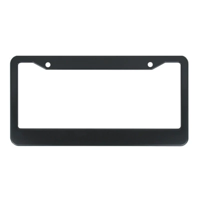 Foreign trade hot U.S. standard license plate frame aluminum alloy material black silver license plate frame a variety of process selection support LOGO (License plate holder/license plate holder) - round-hole-aluminum-alloy-black