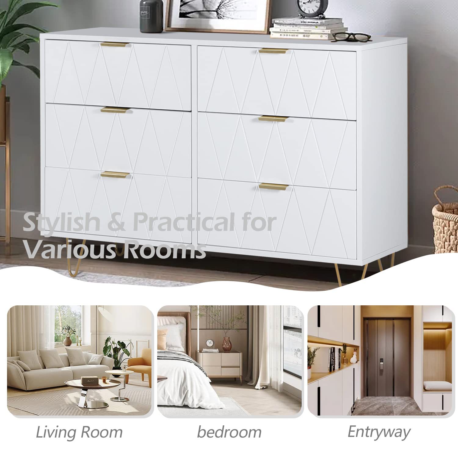 Comercio exterior personalizado seis cajones de cajones dormitorio cajones de cajones