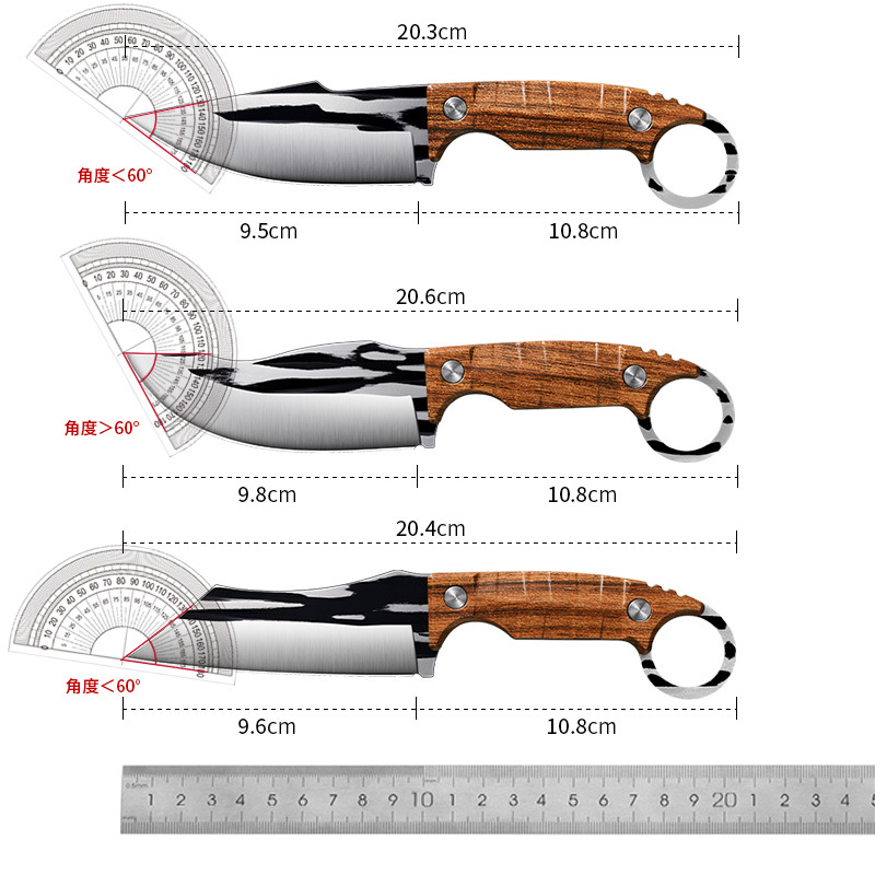 Cuchillo de hueso forjado mango mongol cuchillo de carne cuchillo de fruta carne hogar cuchillo especial cuchillo de comedor cuchillo de cocina traje