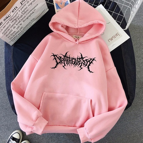 Fashion loose print plus fleece hoodie women's loose printed fleece pullover with hood
