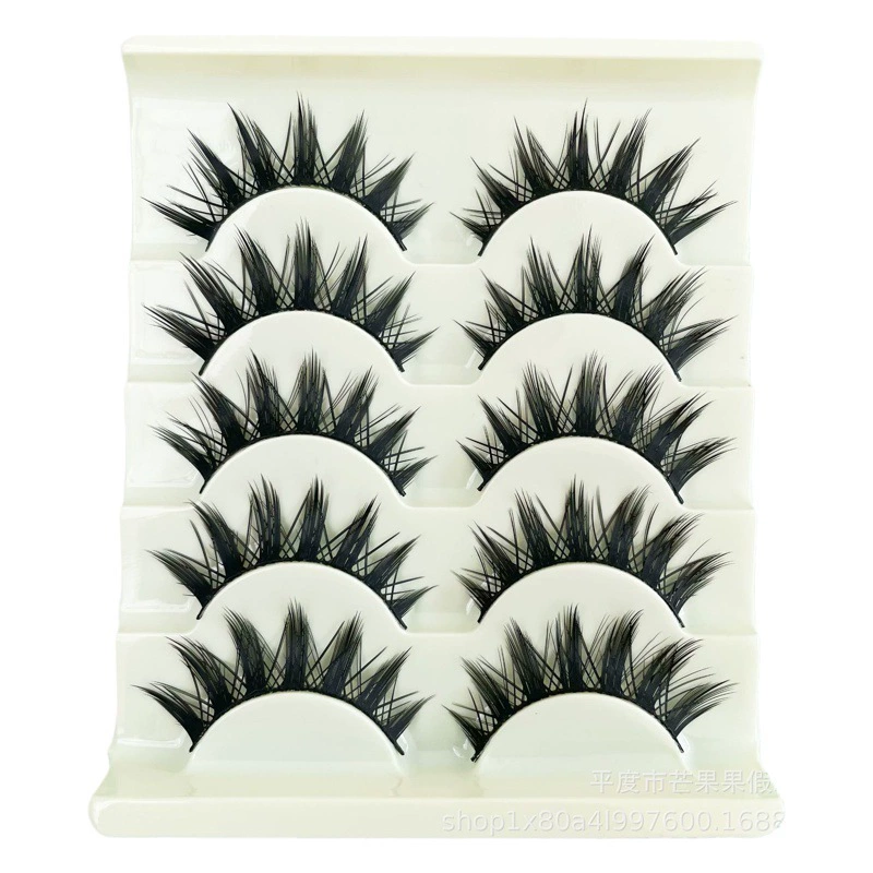 Комиксы, толстые черные стебли, большие накладные ресницы дьявола, цельные ресницы Барби, натуральный маленький дьявол, популярная модель